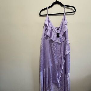 Express Lavender Asymmetrical Dress
